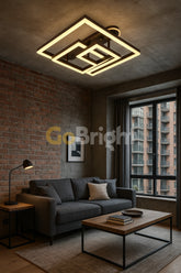 Lustra LED cu Telecomanda Azele 3 Tipuri de Lumini 240W Negru